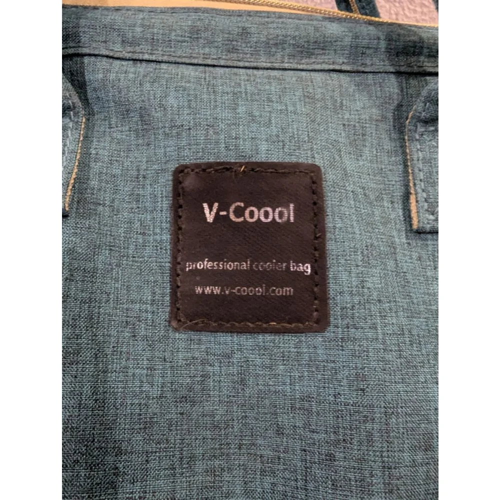 V-Coool Professional Cooler Bag Baby Bag Teal Beige Cooling Pocket Tote Backpack